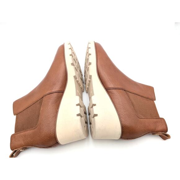 Vionic Aliso Wedge Chelsea Leather Ankle Boots Women's Brown Size US12 EU43 - Picture 5 of 12